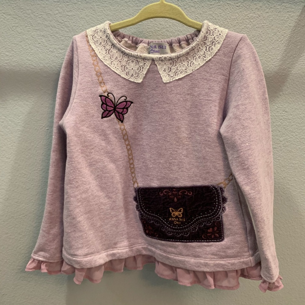 Anna Sui mini sweatshirt with lace